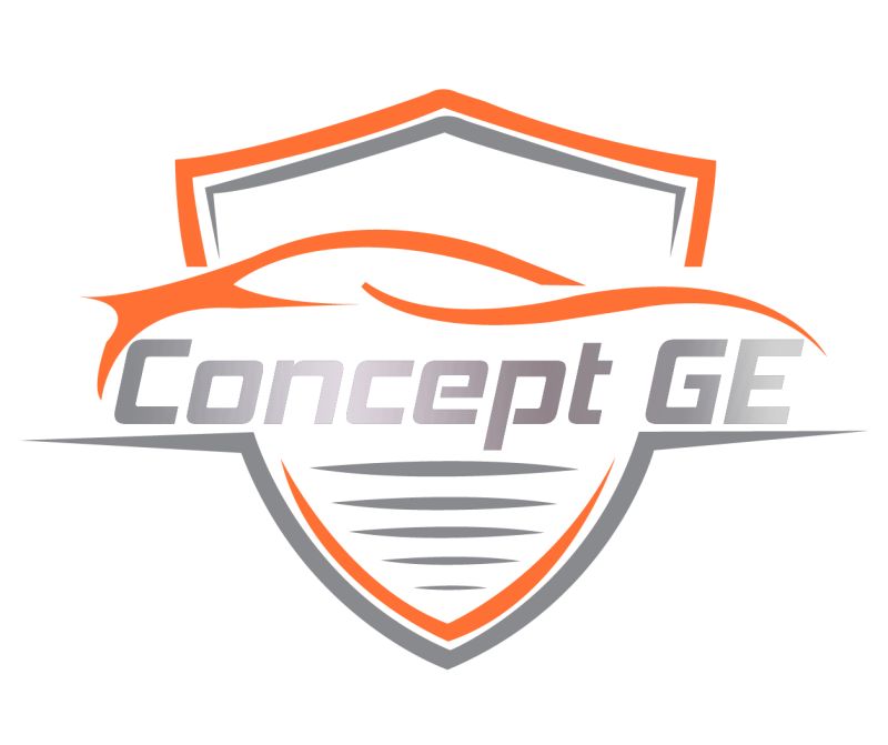 Concept GE Garage Equipment Logo white background