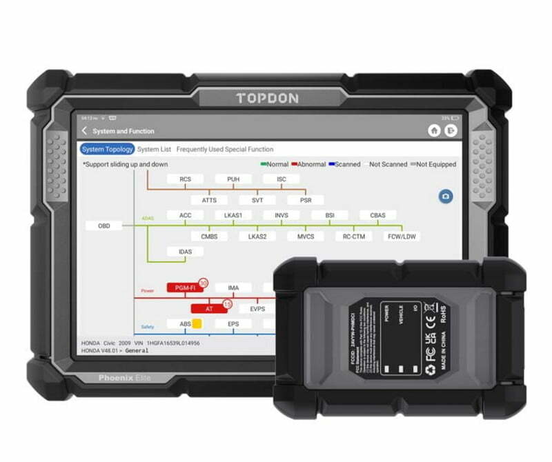 TOPDON diagnostic scan tool at Concept Garage Equipment