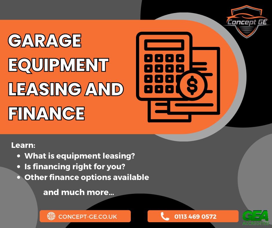 Garage Equipment Lease and MOT Bay Finance options from Concept Garage Equipment