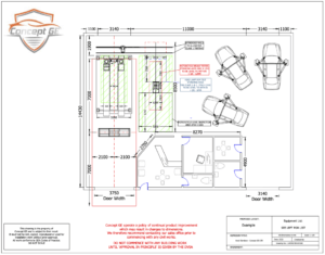 MOT Bay dimensions measurements size at Concept Garage Equipment