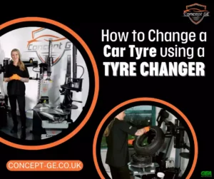 how to change a car tyre using a tyre changer