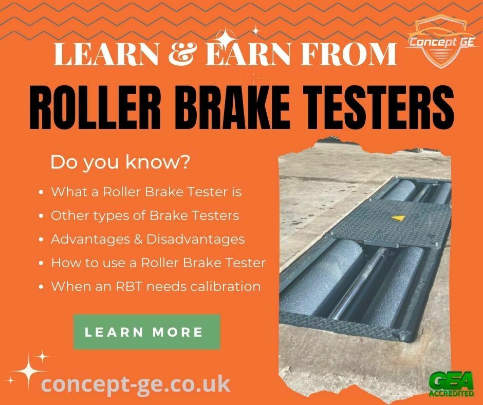 Learn & Earn from Roller Brake Testers by Concept Garage Equipment