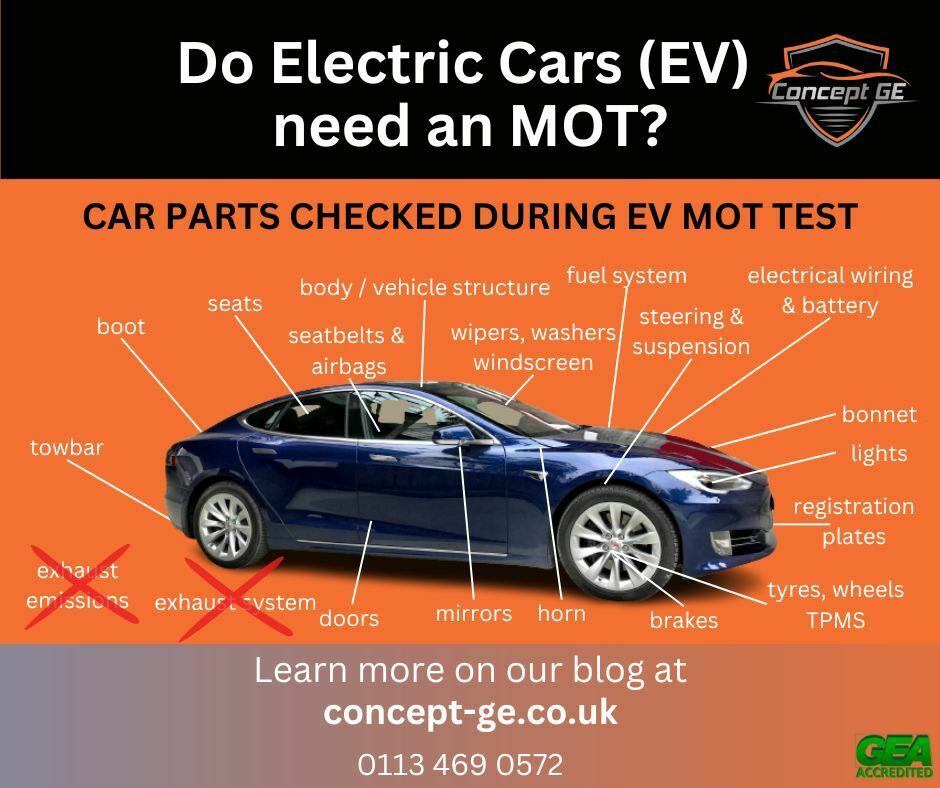 Do Electric Cars (EV) need an MOT by Concept Garage Equipment