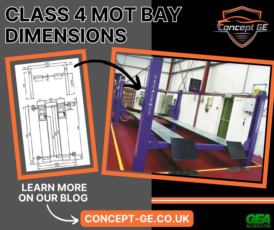 Class 4 MOT Bay Dimensions by Concept Garage Equipment