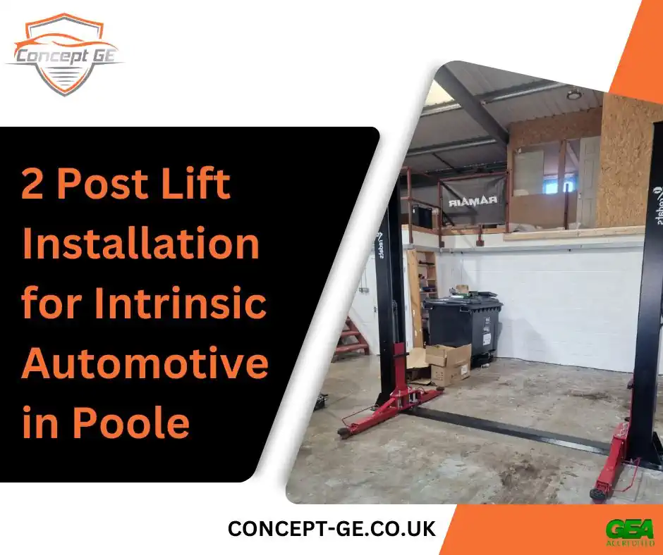 2 Post Lift installation for Intrinsic Automotive in Poole
