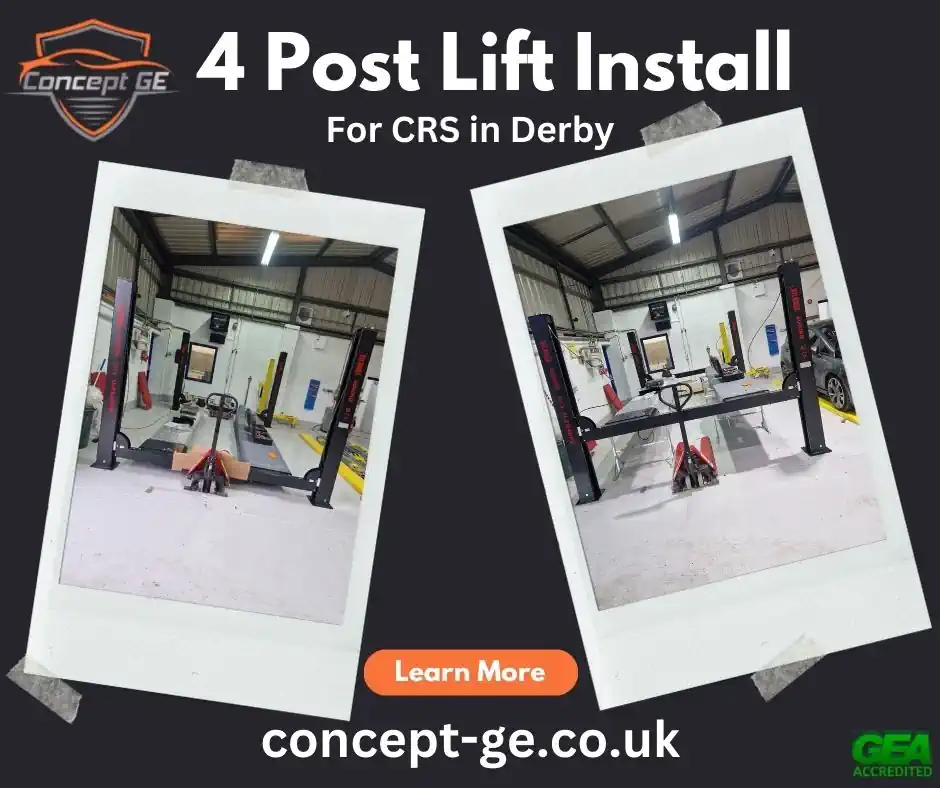 4 Post Wheel Alignment Lift Installation for CRS in Derby