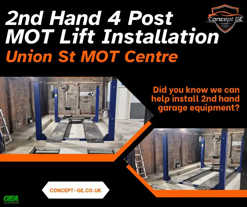 4 Post MOT Lift Installation for Union St MOT Centre