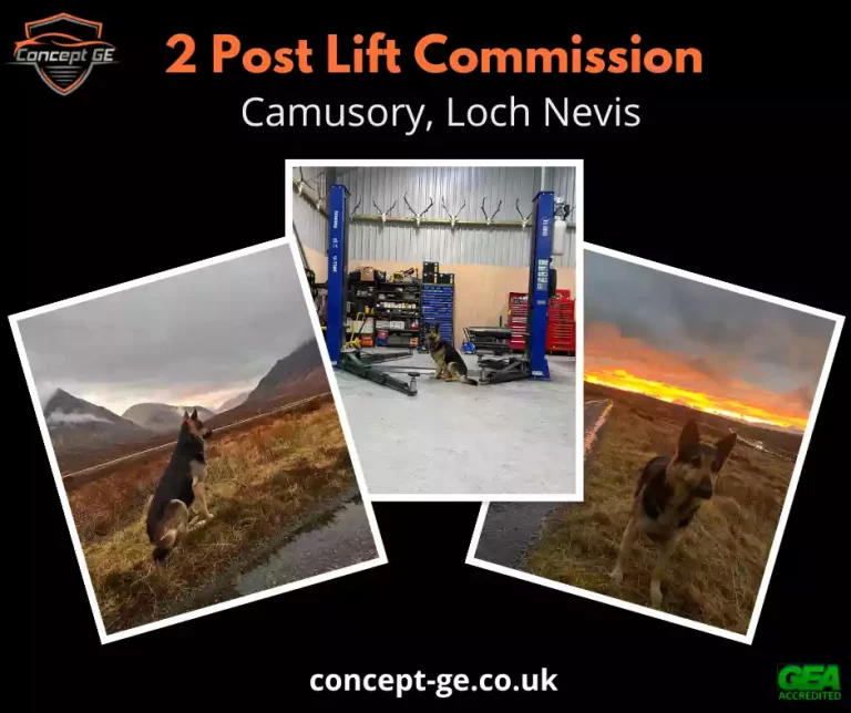 2 post lift commission in Camusory, Loch Nevis