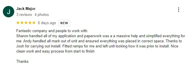 2 Post Lift Install Major MOT & Service Centre 5 star review
