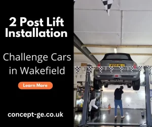 2 Post Lift Install for Challenge Cars in Wakefield