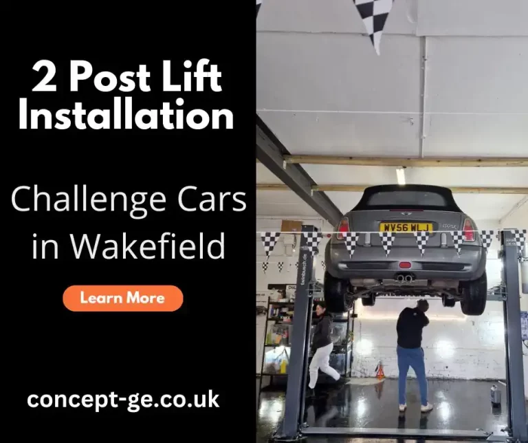 2 Post Lift Install for Challenge Cars in Wakefield