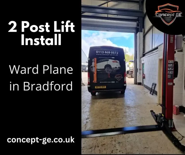 2 Post Lift Install for Ward Plane in Bradford