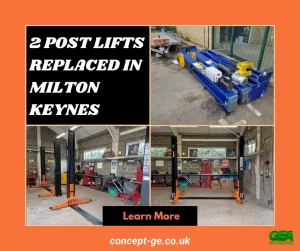 2 Post Lift Replacements for Stephensons Academy Trust in Milton Keynes