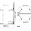 2-Post-Lift-manual-release-Eurotek-UT40-dimensions 2 Post Lift manual release Eurotek UT40 dimensions by Concept Garage Equipment