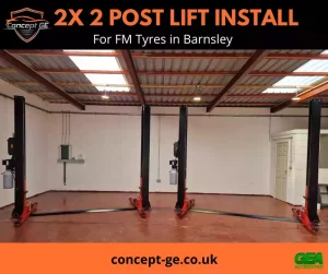 2X 2 Post Lift Install for FM Tyres in Barnsley
