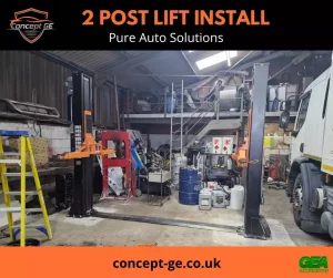 2 Post Lift Install for Pure Auto Solutions
