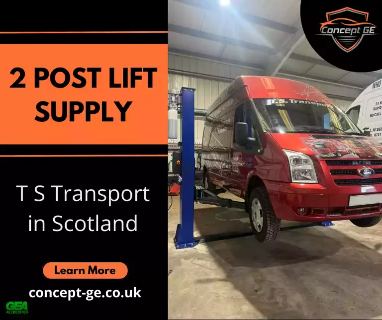 2 post lift supply for T S Transport in Scotland