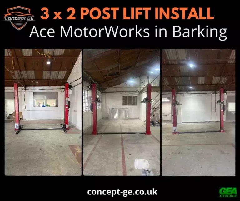 3 x Two Post Lift installation for Ace MotorWorks in Barking