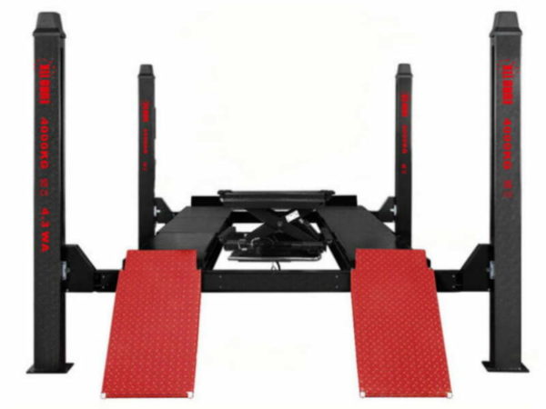 4 Post Lift service lift standard platform with jacking beam by Concept Garage Equipment