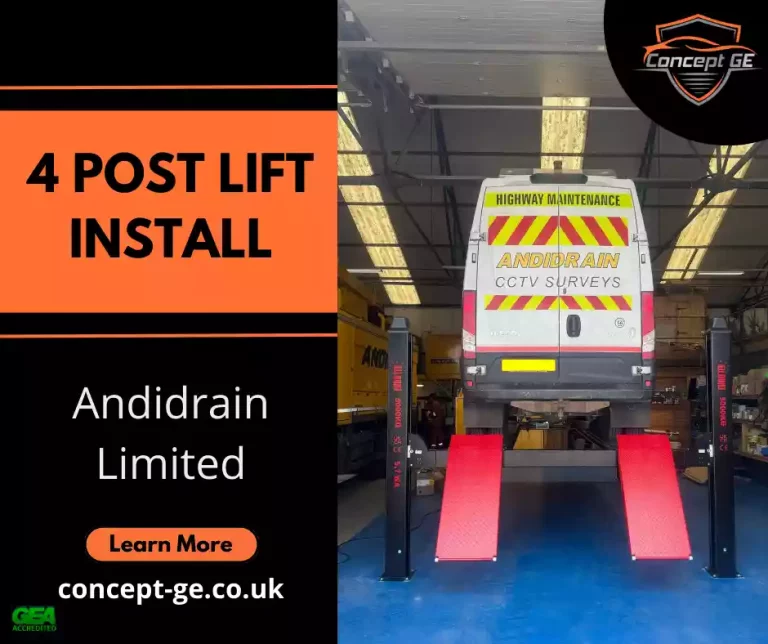 4 post lift installation for Andidrain Limited