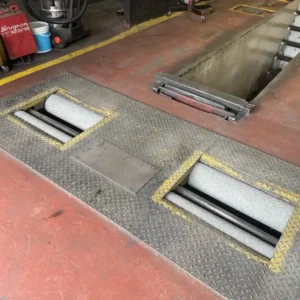 Roller Brake Tester After Re-Gritting