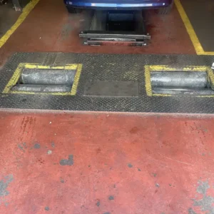 Roller Brake Tester Before Re-Gritting
