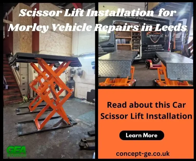 Car Scissor Lift Installation for Morley Vehicle Repairs in Leeds