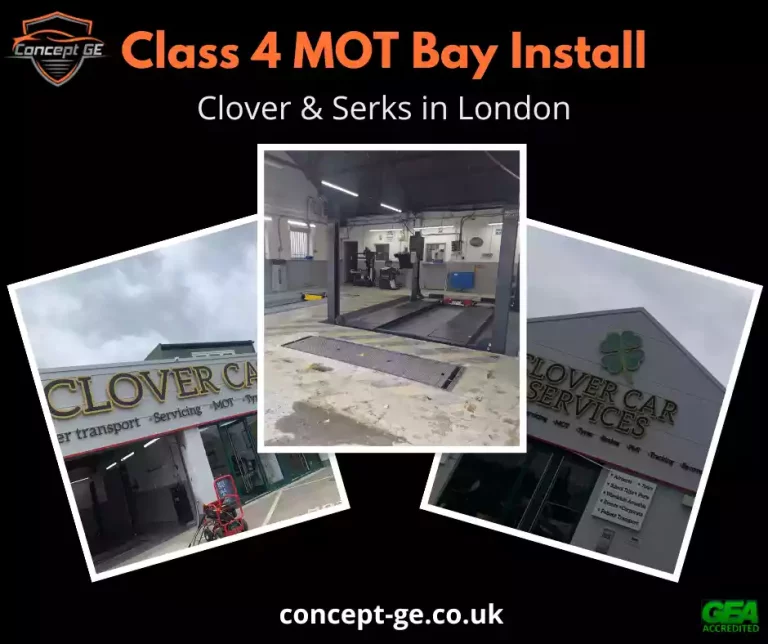 Class 4 MOT Bay install for Clover & Serks in London