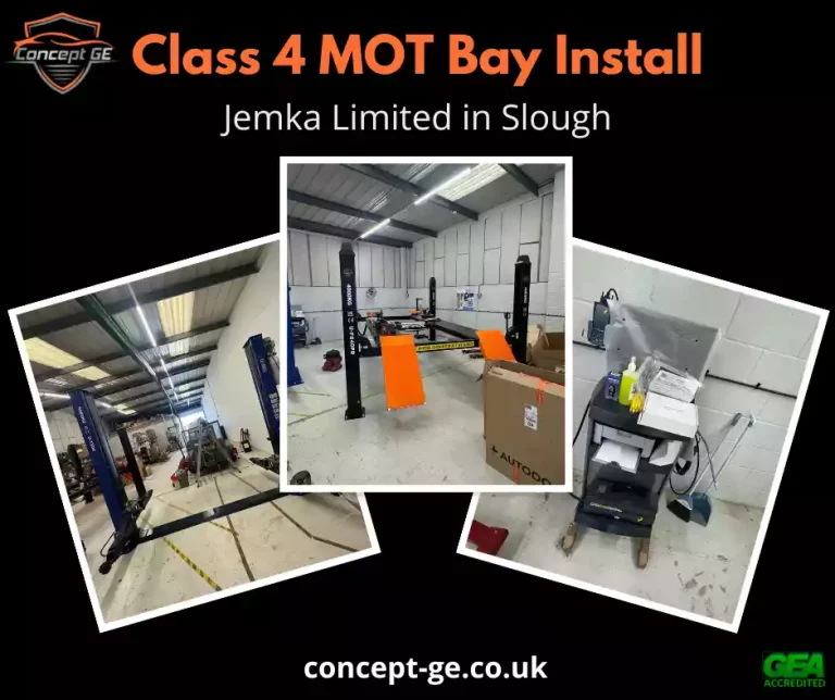 Class 4 MOT Bay installation for Jemka Limited in Slough
