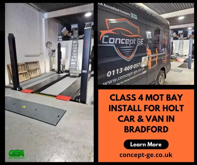 Class 4 MOT Bay install for Holt Car & Van in Bradford