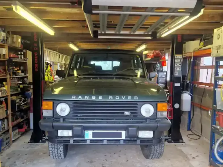Home 2 Post Lift Install Land Rover on Lift in Wales