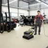 Karcher Scrubber Dryer BR 4010 C use in garage by Concept Garage Equipment