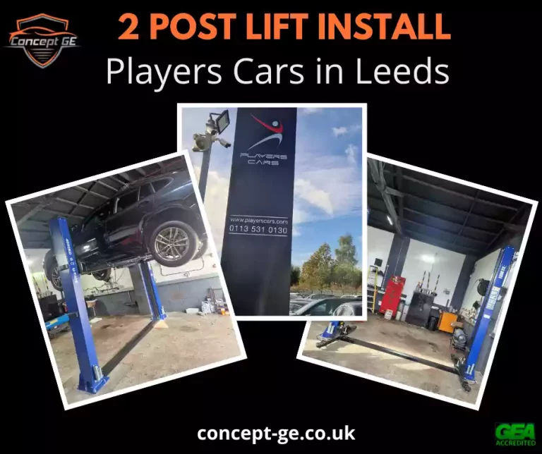 2 Post Lift Installation for Players Cars in Leeds