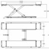 Scissor Lift 3.0 Tonne Mid Rise Platinum MSL3 dimensions from Concept Garage Equipment