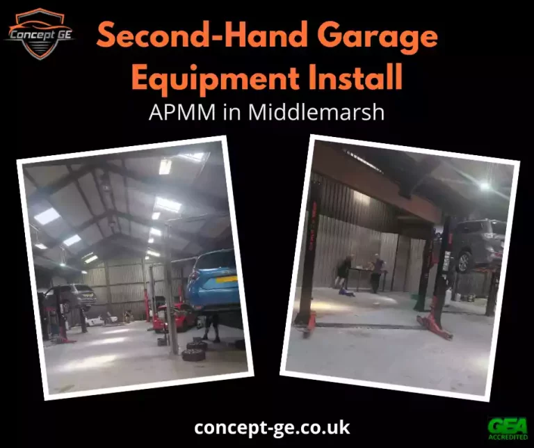 second-hand garage equipment install for APMM in Middlemarsh