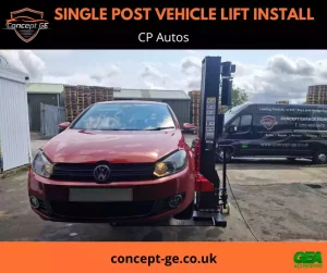 Single Post Vehicle Lift Install for CP Autos