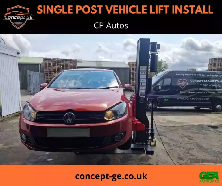 Single Post Vehicle Lift Install for CP Autos