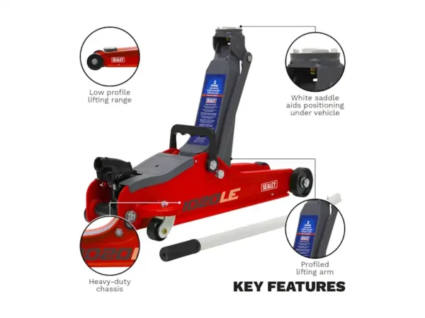 Trolley-Jack-2-Tonne-Short-Chassis-Low-Profile-features Trolley Jack 2 Tonne Short Chassis Low Profile features