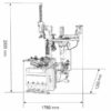 Tyre Changer Fully Automatic Eurotek Pro Fit 4000 dimensions from Concept Garage Equipment