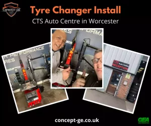 Tyre changer installation for CTS Auto Centre in Worcester