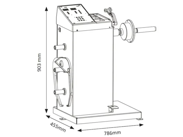 Wheel Balancer C100 Manual Spin for Car or Motorcycle. 1 Phase