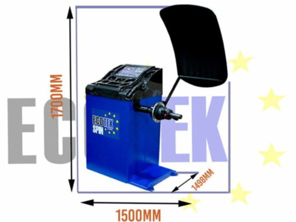 Wheel Balancer Ecotek Package for Car or Motorcycle dimensions from Concept Garage Equipment