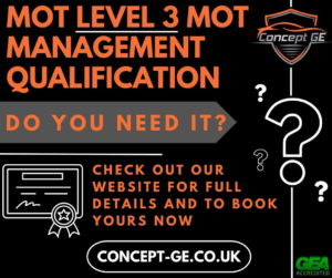 level 3 mot qualification AEDM training by Concept Garage Equipment