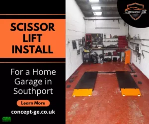 Scissor Lift Install for a home garage in Southport