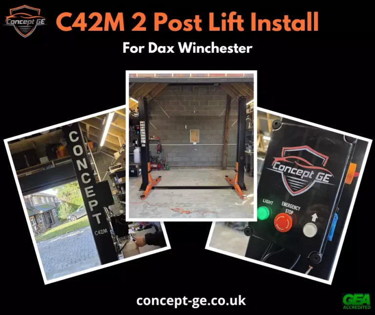 C42M 2 Post Lift Install for Dax Winchester
