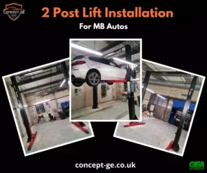 2 post lift installation for MB Autos