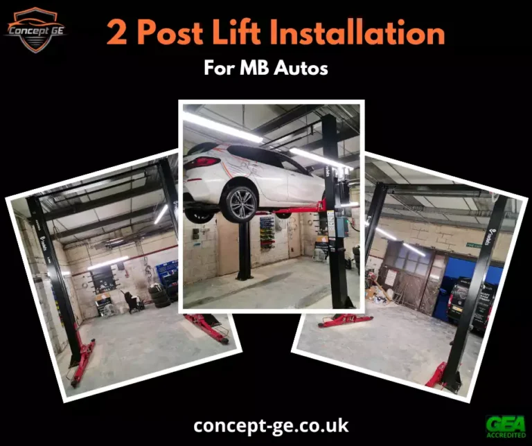 2 post lift installation for MB Autos