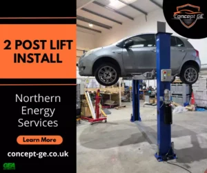 2 post lift install for Northern Energy Services