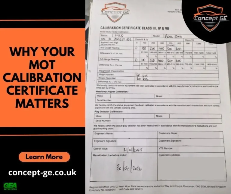 Why Your MOT Calibration Certificate Matters