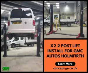 2 Post Lift Install for GMC Autos Holmfirth